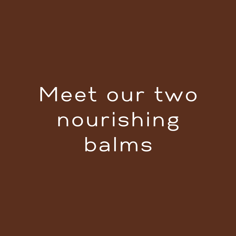 Meet our two nourishing balms